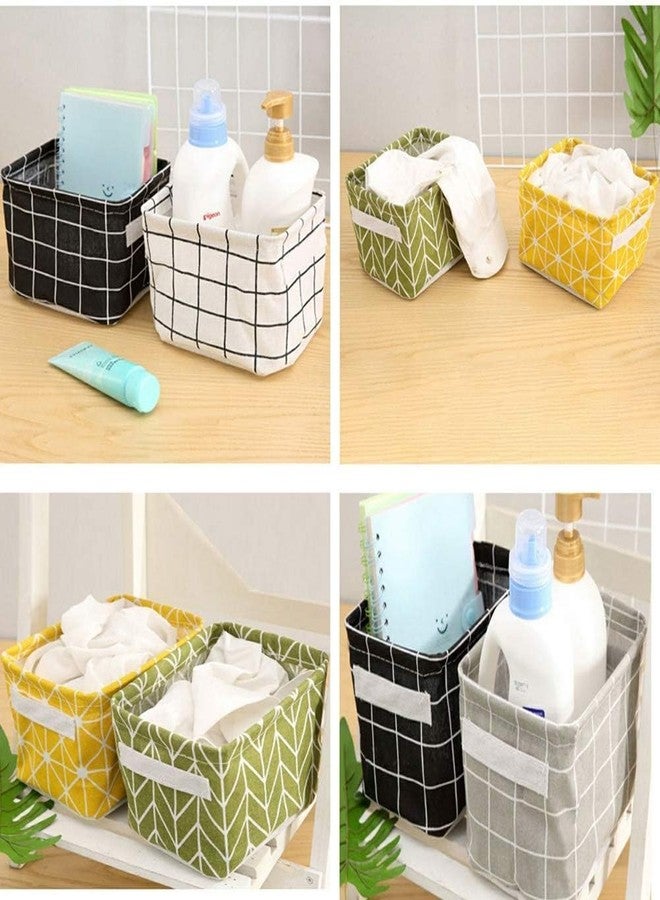 COOFANDY Collapsible Canvas Storage Bin Basket Fold-able, Baby Nursery Basket With Handles, Canvas Containers Organisers for Home Decor, Kids Toys, Keys, Makeup, Small Item, Desktop Organisation (1) - Image 5