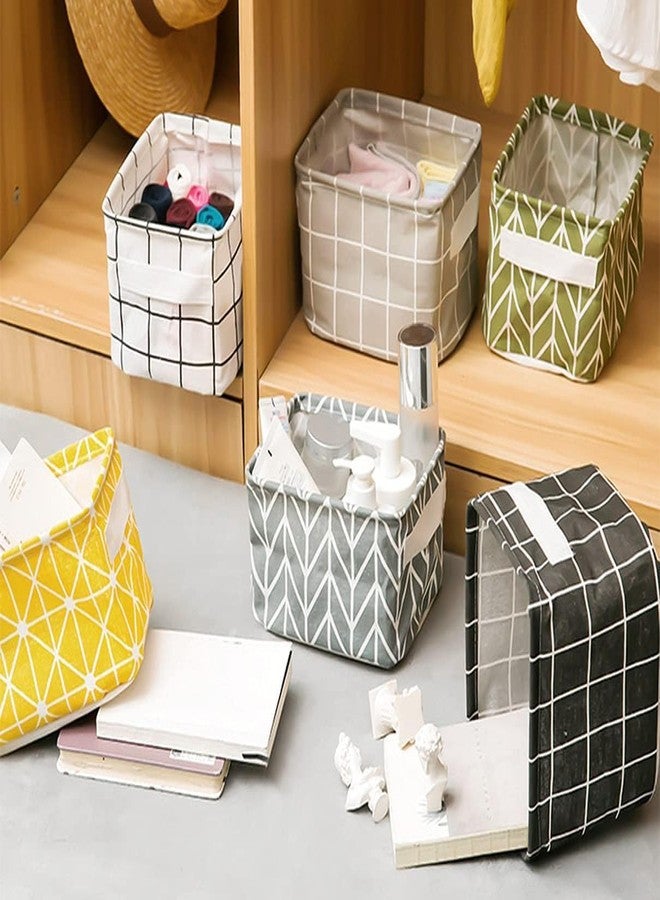 COOFANDY Collapsible Canvas Storage Bin Basket Fold-able, Baby Nursery Basket With Handles, Canvas Containers Organisers for Home Decor, Kids Toys, Keys, Makeup, Small Item, Desktop Organisation (1) - Image 2