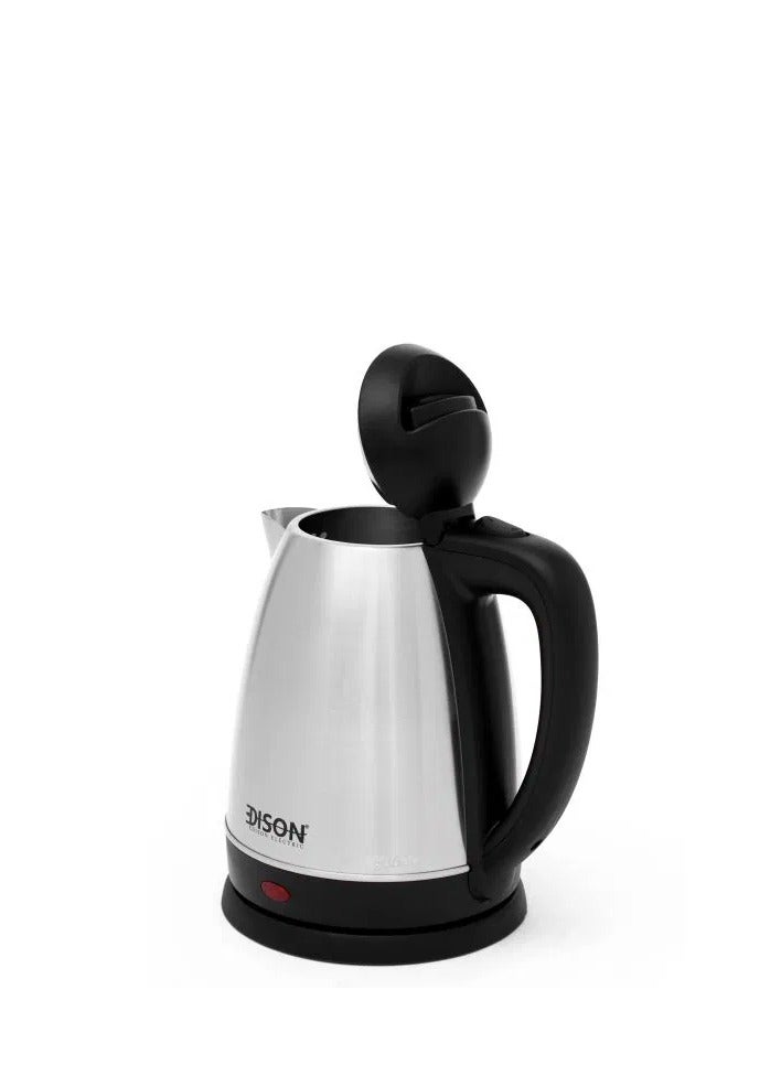 اديسون غلاية كهربائية استيل إديسون، 2200 واط، 1.8 لتر، WKF-318S - فضي أسود - Image 3
