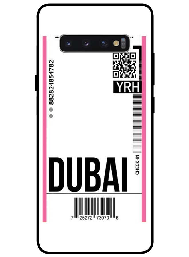 Protective Case Cover For Samsung Galaxy S10 Smart Series Printed Protective Case Cover for Samsung Galaxy S10 Dubai Ticket