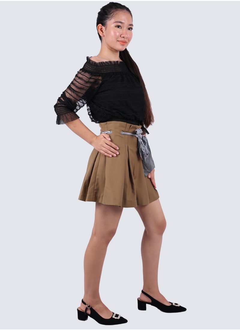 VERO MODA - Women's Pleated Shorts in Elm s - Image 1