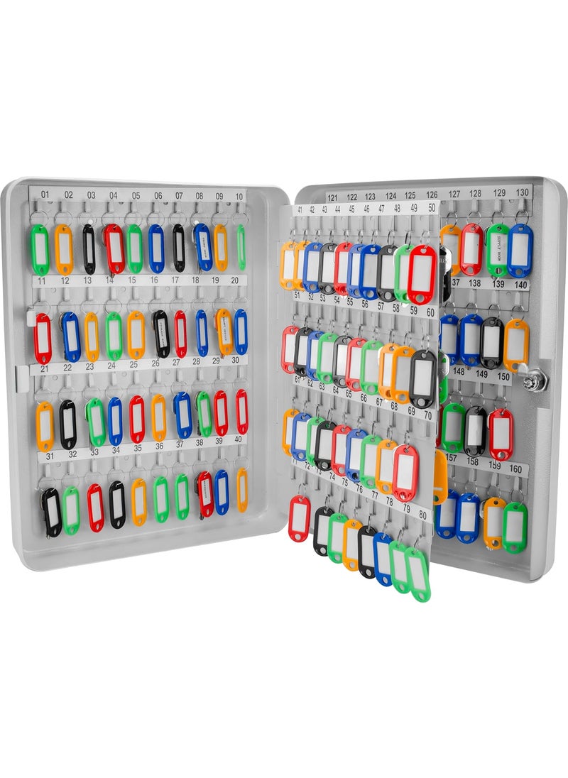 BARSKA Barska Key Lock Key Cabinet Lock Box with Numbered Hooks and Tags  160 Position  Color Tags  - Image 1