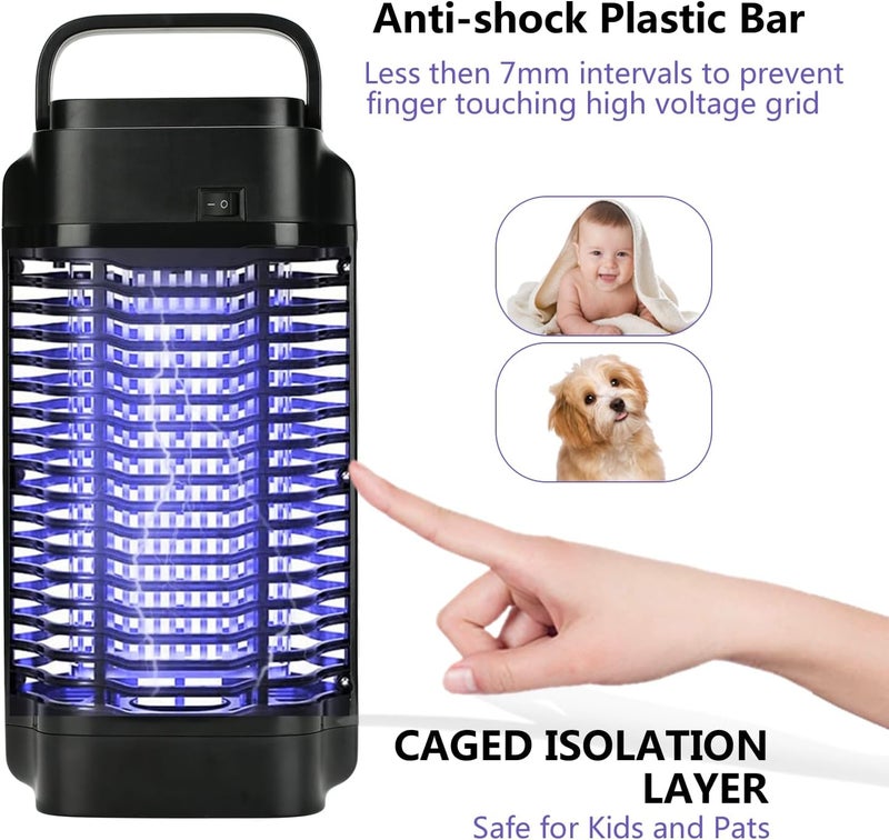 AMUFER Electric Mosquito Killer Lamp, 18W Electric Mosquito Zapper, Fly Trap, Fly Zapper Silent Physical Bug Zapper Waterproof Mosquito Trap for Indoor Outdoor Home Bedroom Garden Patio Yard - Image 4