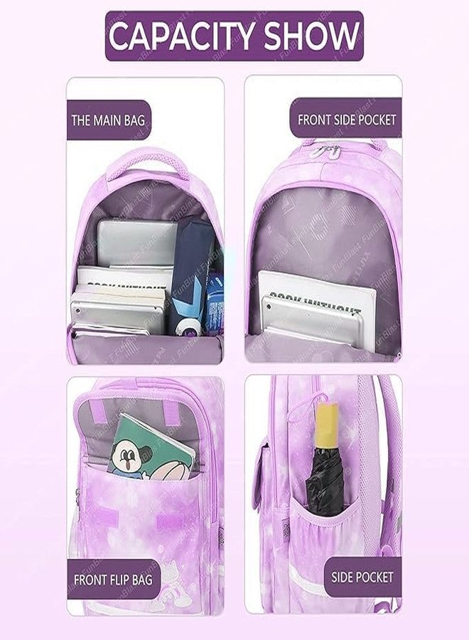 RAHU Unicorn Backpack for Children - School Bag for Student, School and College Bags, Lightweight Large Capacity Bag for Boys and Girls, Travel Bag, Picnic Bag (42 X 29 X 18 CM) - Image 3