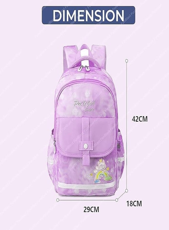 RAHU Unicorn Backpack for Children - School Bag for Student, School and College Bags, Lightweight Large Capacity Bag for Boys and Girls, Travel Bag, Picnic Bag (42 X 29 X 18 CM) - Image 2