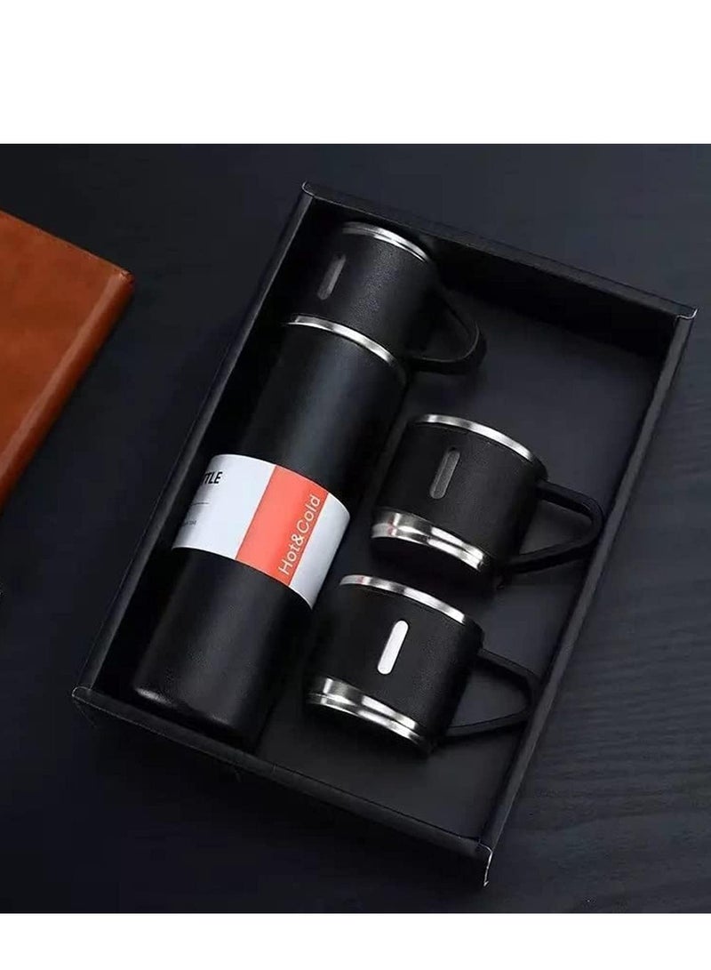 ELTRAZONE Stainless Steel vacuum Flask Gift Set: Insulated Water bottle for Outdoor Travel and Sipping (Black) (HEAVY DUTY) - Image 2