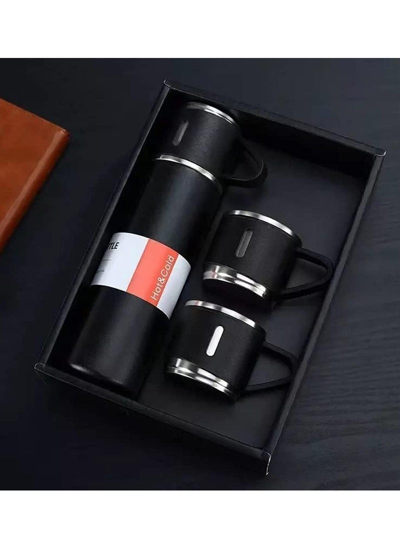ELTRAZONE Stainless Steel vacuum Flask Gift Set: Insulated Water bottle for Outdoor Travel and Sipping (Black) (HEAVY DUTY) - Image 3