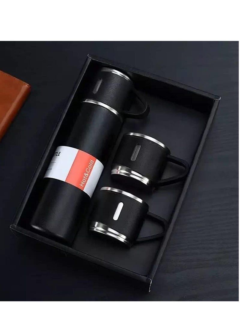 ELTRAZONE Stainless Steel vacuum Flask Gift Set: Insulated Water bottle for Outdoor Travel and Sipping (Black) (HEAVY DUTY) - Image 4