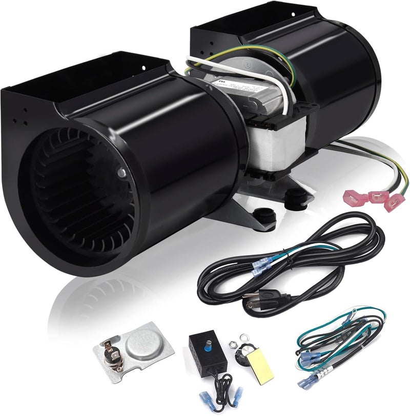 Criditpid GFK-160A GFK-160 Fireplace Blower Fan Kit for Heat N Glo, Quadra-Fire, Heatilator, Superior, Majestic, GTI, Hearth and Home DV3732, Quadra-Fire 7100, Heat N Glo SL-750TR-C, SL-750TR Blower Fan Kit - Image 1