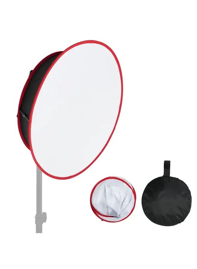 Eonix 23 23inch Round Red Edge Softbox Diffuser Light Panel With Carry Bag For Studio Portrait - Image 2