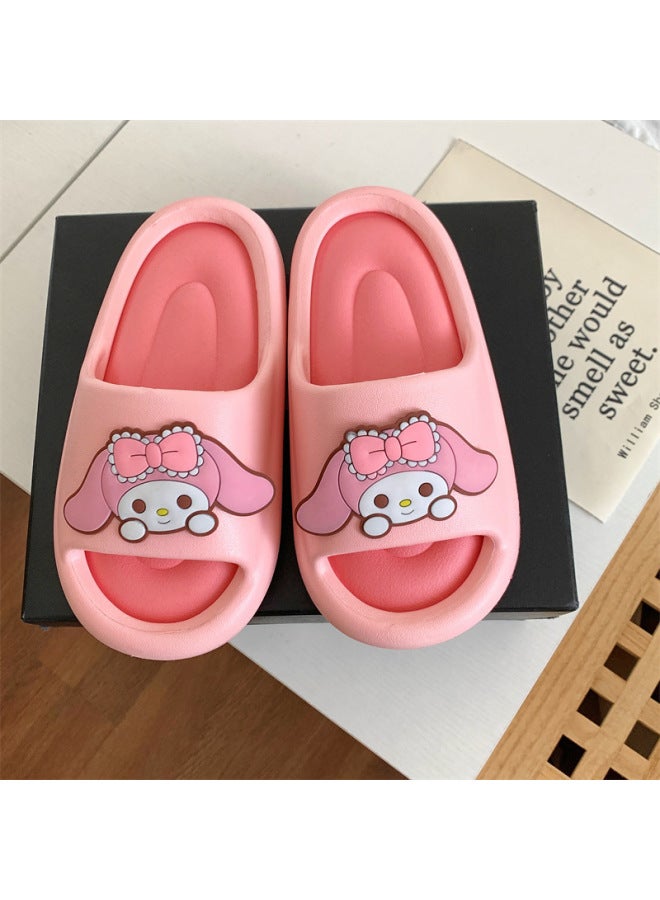 Cute Cartoon Slip-on Slippers New Summer Indoor Home Bathroom Non-slip Couple Men And Women Slippers