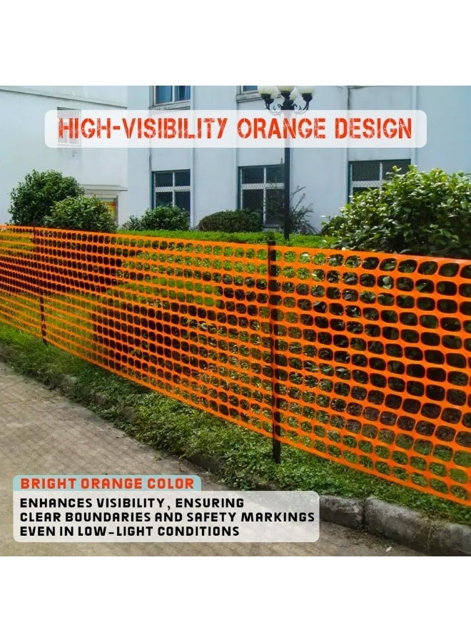AL ARQAM Orange Plastic Safety Barrier Mesh – Heavy Duty Construction Warning Fence, Temporary Crowd Control Net, Road Work Safety Mesh for Indoor & Outdoor Use - Image 4