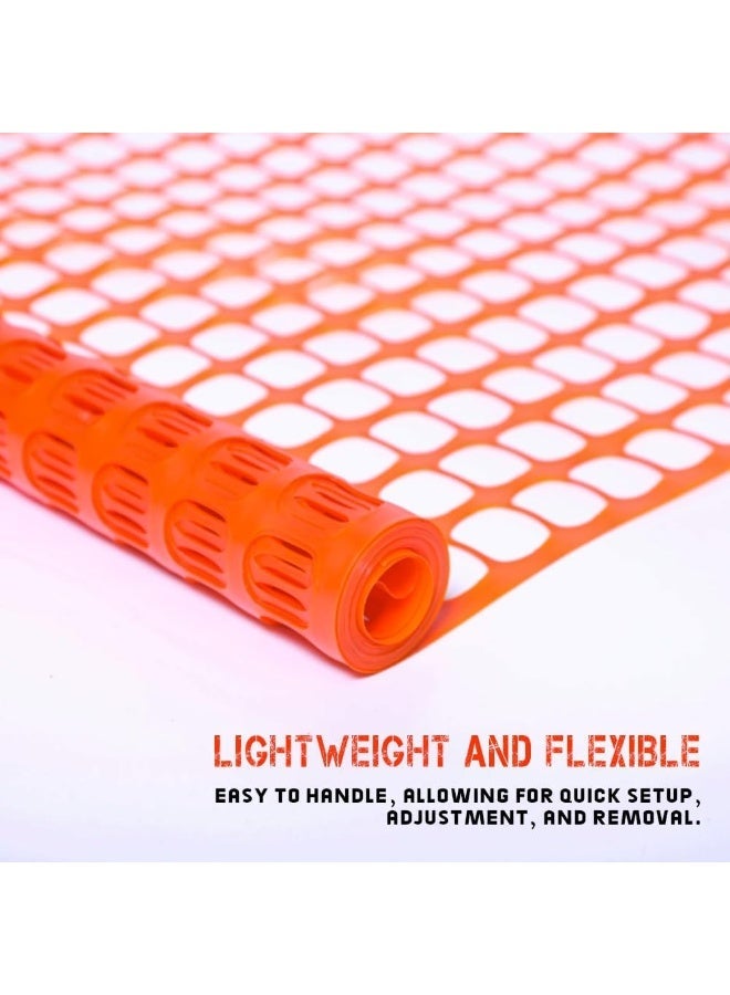 AL ARQAM Orange Plastic Safety Barrier Mesh – Heavy Duty Construction Warning Fence, Temporary Crowd Control Net, Road Work Safety Mesh for Indoor & Outdoor Use - Image 3