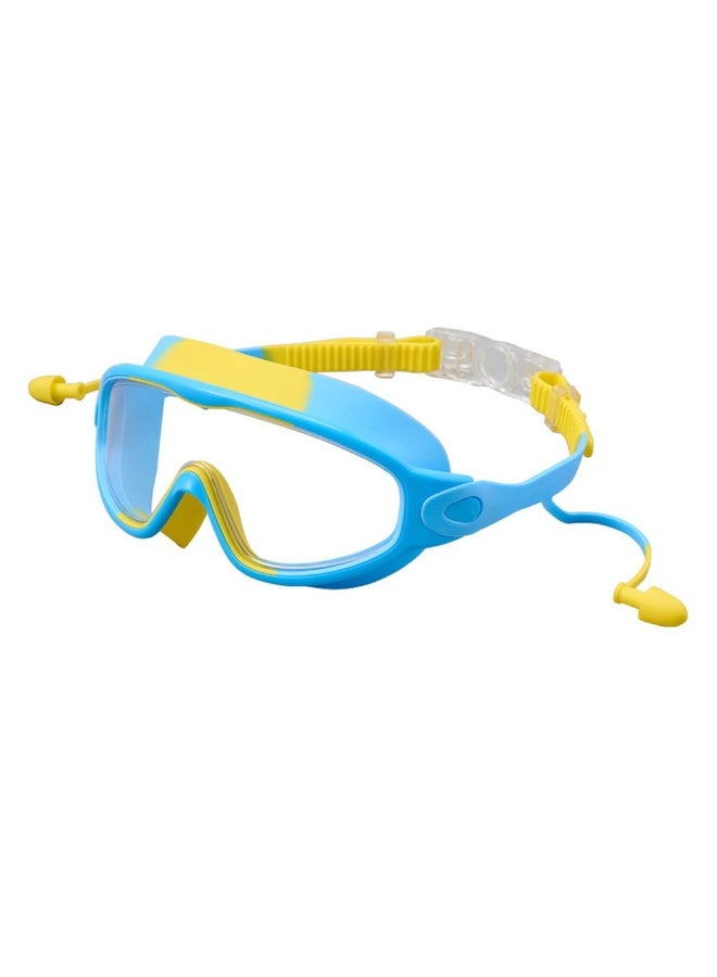 Kids Swim Goggles Ages 3-15 with Earplugs | Large Frame Anti-Fog & UV Protection Swimming Goggles for Boys Girls & Toddlers | Soft Silicone Seal for Comfort - Image 1