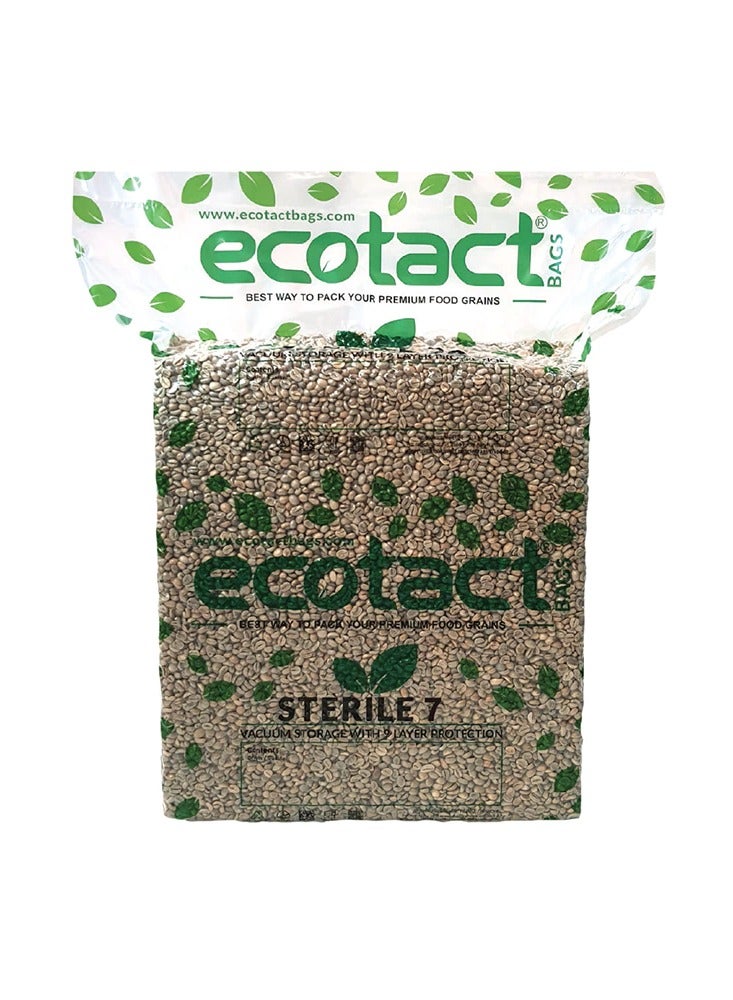 Ecotact 7 Hermetic Sterile Vacuum Bags, Multi-Layered Plastic Storage Bags for Food / Green Coffee Beans, Suitable for 5-6 Kgs, Pack of 25 pcs  - Image 1