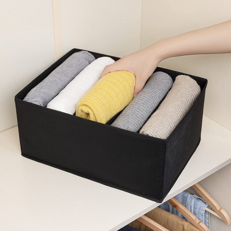 Fancy Walas Fancy Walas jeans organiser for wardrobe clothing organisation cloth organiser for wardrobe organiser for clothes Tshirt Organizer for wardrobe pant Organizer and Drawer Organiser GRID 9 PK03Black - Image 3