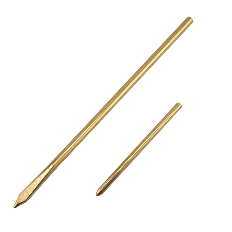 ALLCLEAN 2Pcs Brass Sewing Leather Needles - Manual Lacing Threading Tool for Hand Stitching - Long Jumbo Lacing Needles - Image 1