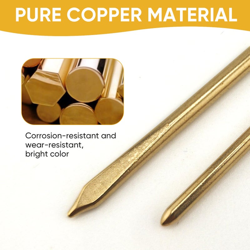 ALLCLEAN 2Pcs Brass Sewing Leather Needles - Manual Lacing Threading Tool for Hand Stitching - Long Jumbo Lacing Needles - Image 5