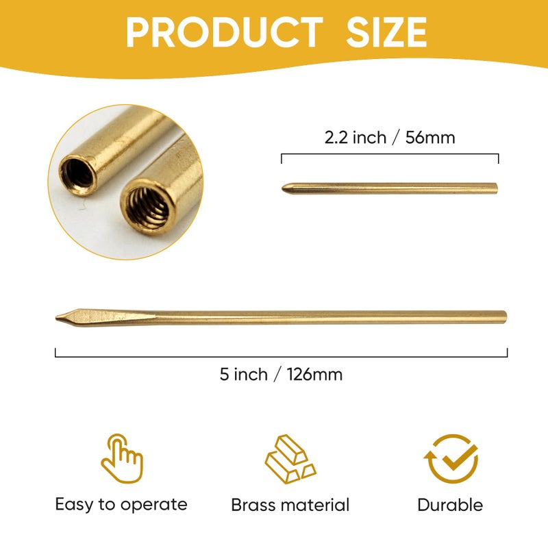 ALLCLEAN 2Pcs Brass Sewing Leather Needles - Manual Lacing Threading Tool for Hand Stitching - Long Jumbo Lacing Needles - Image 2