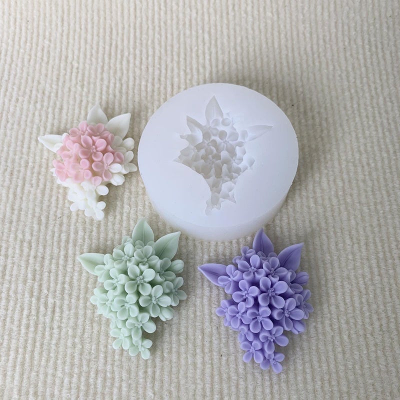 NINEXY 3D Flower Bouquet Candle Soap Silicone Molds Fondant Chocolate Candy Cake Decorating Mould Resin Clay Baking Pastry Tools (Frangipani) - Image 5