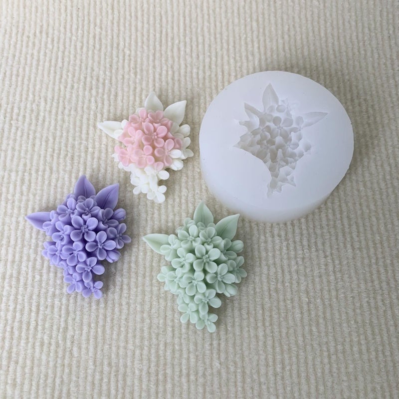 NINEXY 3D Flower Bouquet Candle Soap Silicone Molds Fondant Chocolate Candy Cake Decorating Mould Resin Clay Baking Pastry Tools (Frangipani) - Image 4