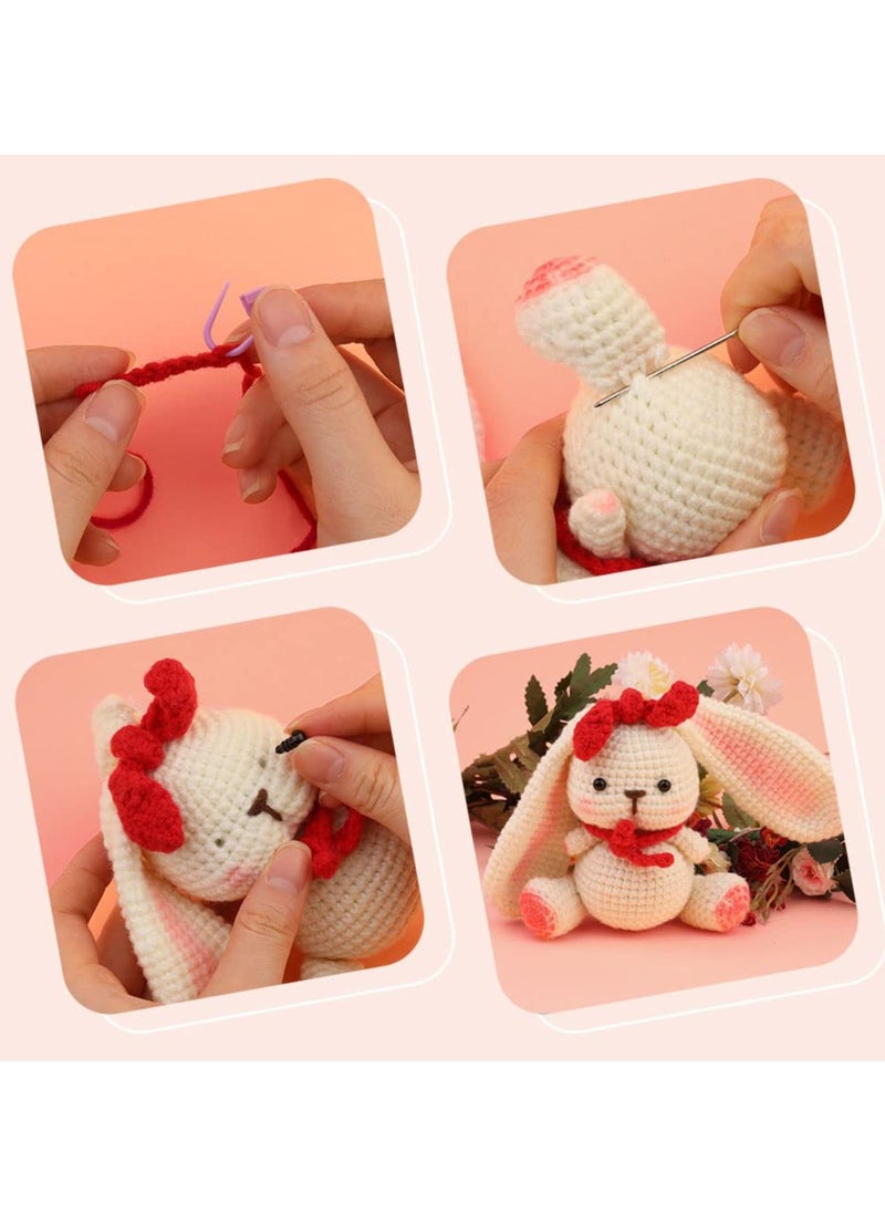 Beginners Crochet Kit with Easy Peasy Yarn, Complete DIY Crochet Animal Kit with Step-by-Step Instructions Video for Craft Art, Rabbit - pzsku/Z2613294D681FB2ED9F36Z/45/_/1702622693/db75b49e-7c30-43e8-a635-f030123f55ca