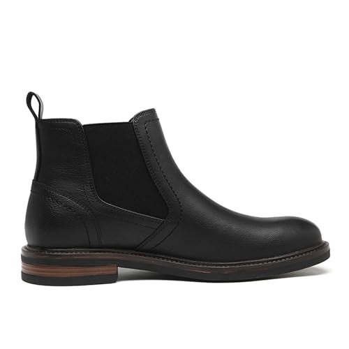 DECARSDZ Mens Comfortable Fashion Black Chelsea Boots Slip On Ankle Dress Oxford Chukka Boot for Men - Image 3