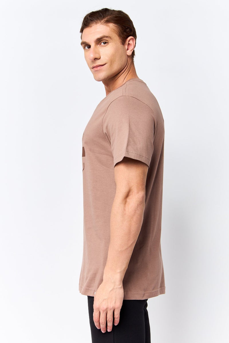 Hurley Men Sportswear Fit Short Sleeve Outdoor T-Shirt, Brown - Image 3