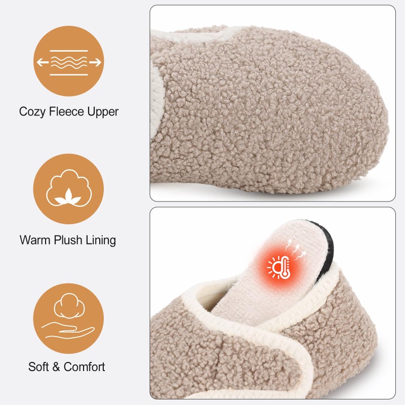 Ultrafun House Slippers for Women Men Slip on Barefoot Slippers Socks Soft Lightweight Rubble Sole House Shoes Indoor/Outdoor (Beige, 8.5-9.5 Women/6.5-7.5 Men) - Image 4
