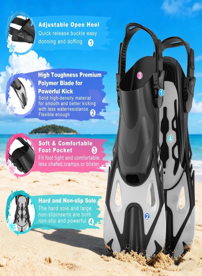 Jwintee Snorkeling Gear for Adults, Mask Fin Snorkel Set, Dry Top Snorkel - Image 4