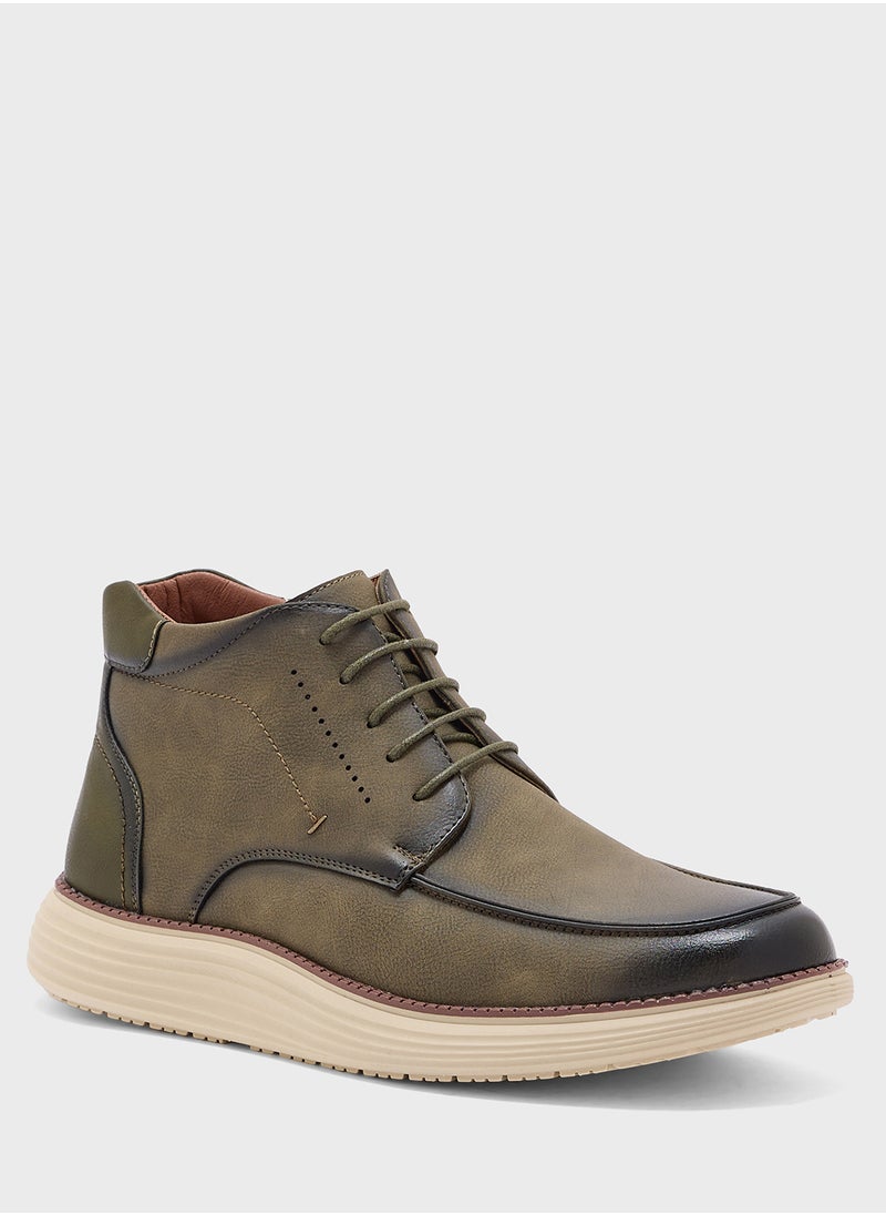 Robert Wood - Light Weight Casual Moc Toe Boots - Image 1