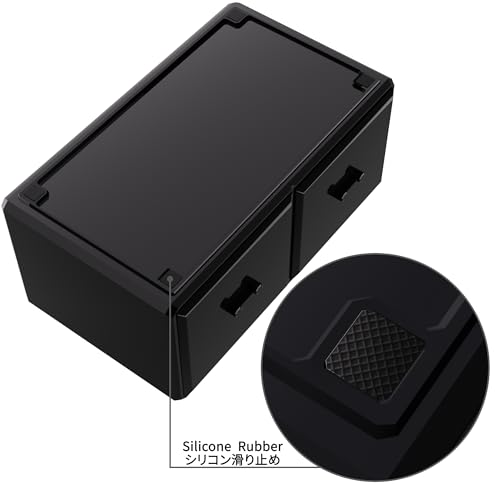 READAEER Makeup Organizer 3 Pieces Cosmetic Storage Case with 6 Drawers (Black) - Image 3