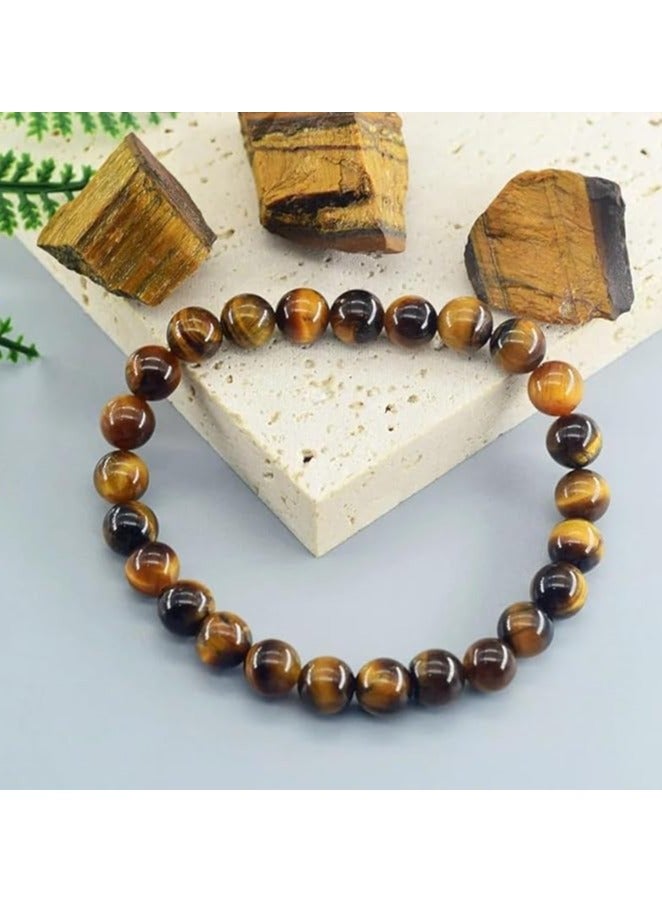 HADIGEMS 10mm High Quality Natural Tiger Eye Strech Bracelet - Image 3