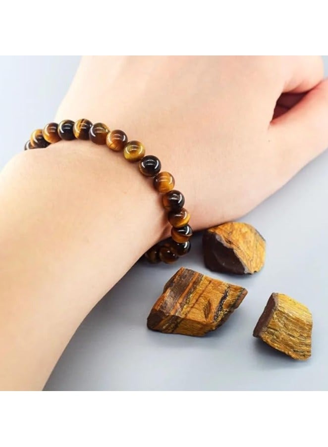 HADIGEMS 10mm High Quality Natural Tiger Eye Strech Bracelet - Image 4