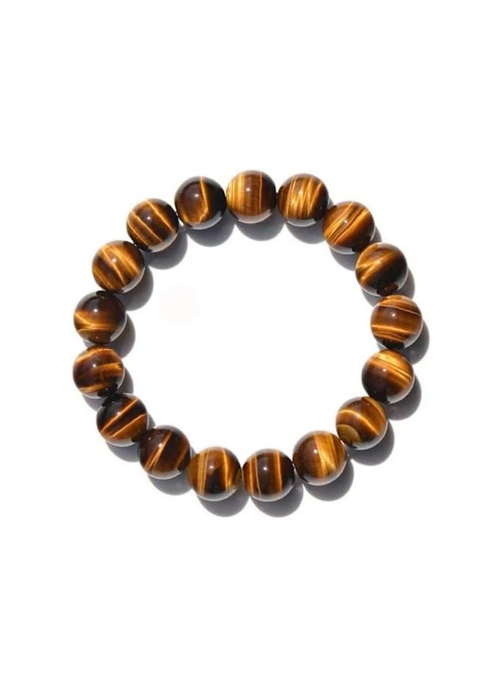 HADIGEMS 10mm High Quality Natural Tiger Eye Strech Bracelet - Image 5