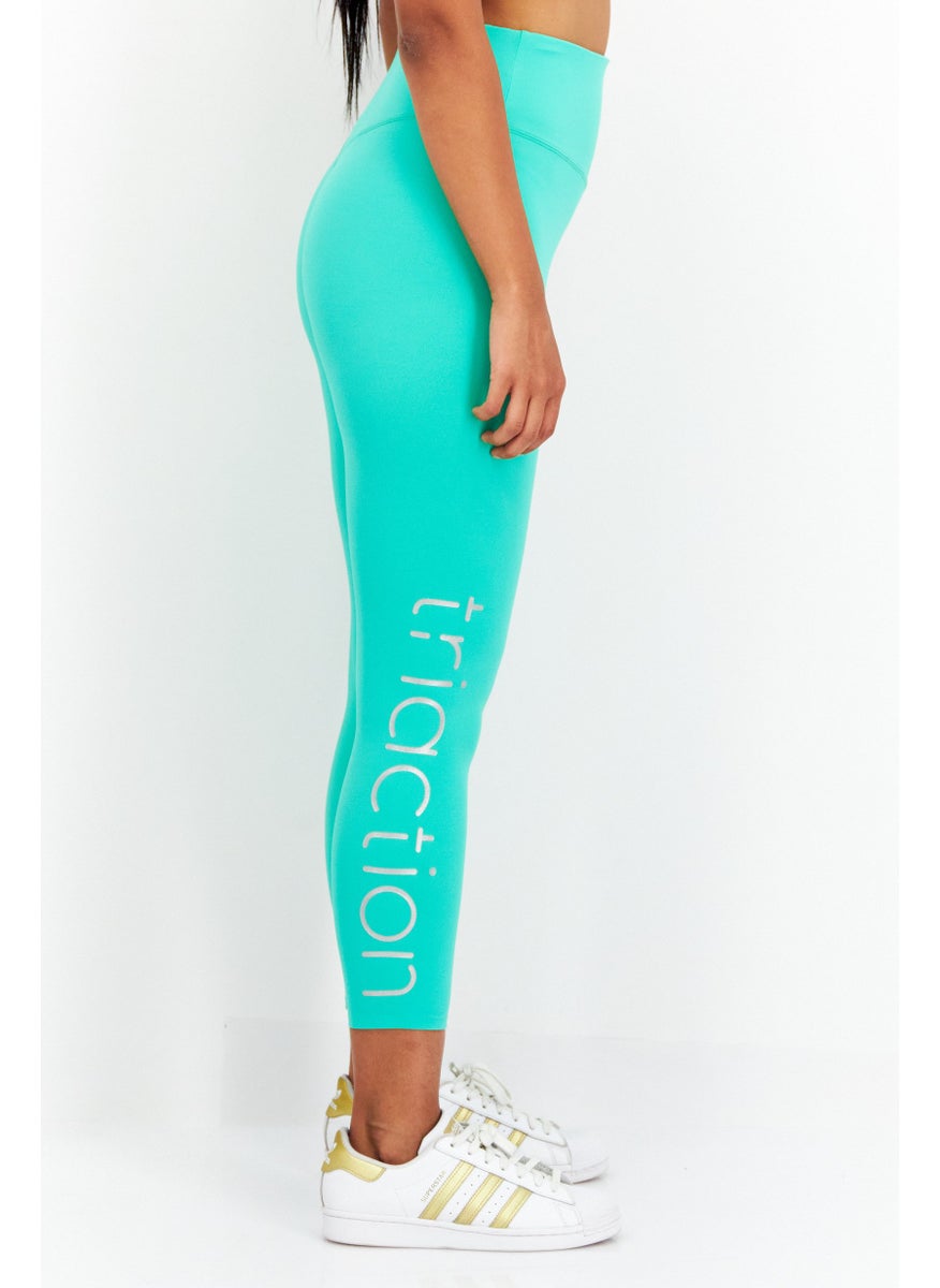TRIUMPH Women 3/4th Plain Leggings, Green  - Image 4