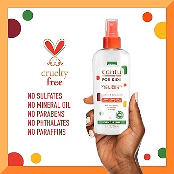 Cantu Care for Kids Paraben SulfateFree Conditioning Detangler with Shea Butter 6 fl oz Pack of 3 Packaging May Vary - Image 5