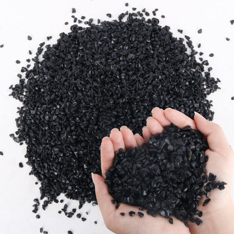 Anothera 7lb Black Cactus Pea Gravel Rocks,1/4 Inch Pebbles for Indoor Plants, Natural Succulent Rock and River Rocks Decorative for Aquariums, Vases, Outdoor Gardening, Top Dressing for Potted Plants - Image 1