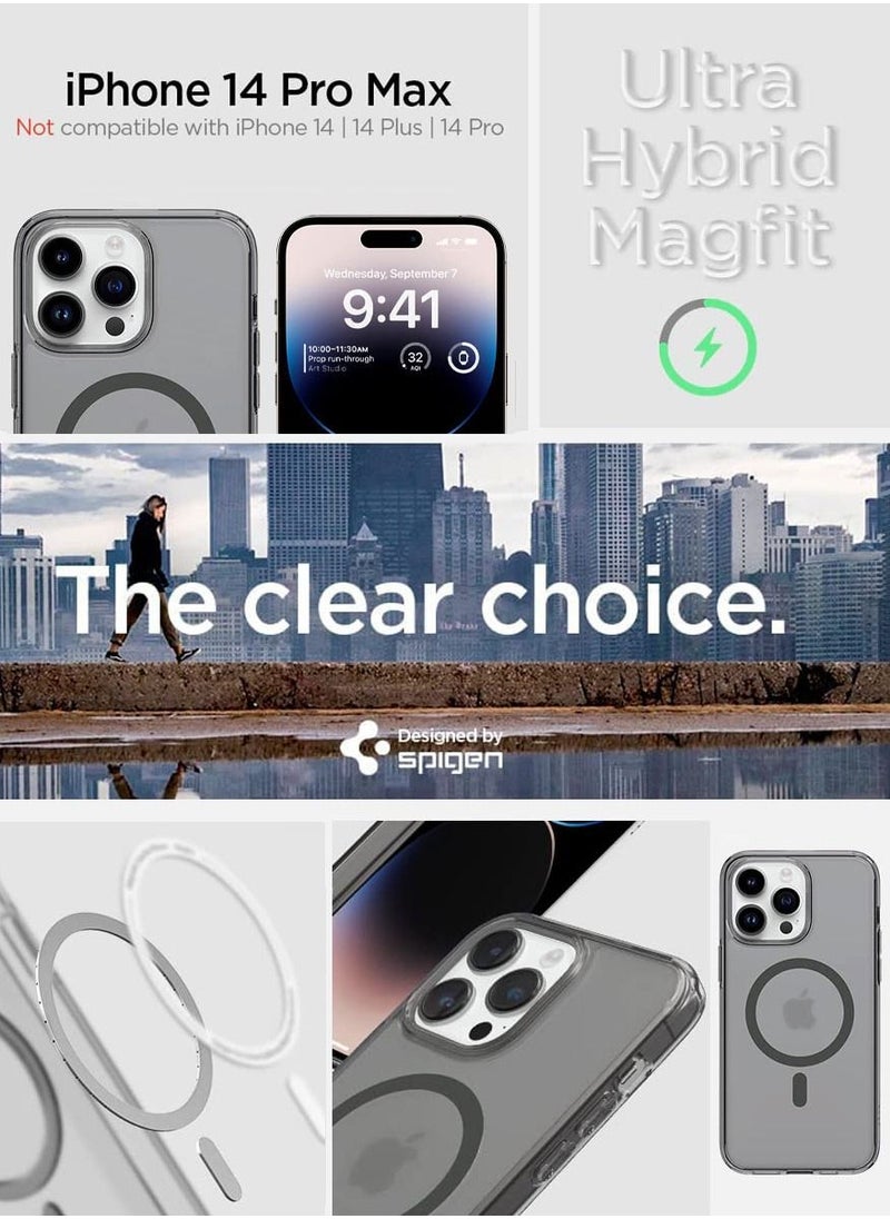 Spigen غطاء حماية Ultra Hybrid Mag لهاتف iPhone 14 Pro Max مع Magsafe - أسود ثلجي  - Image 2