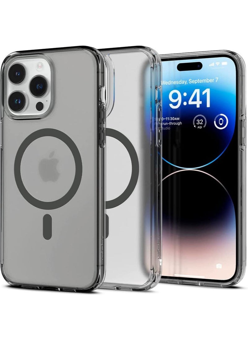 Spigen غطاء حماية Ultra Hybrid Mag لهاتف iPhone 14 Pro Max مع Magsafe - أسود ثلجي  - Image 1
