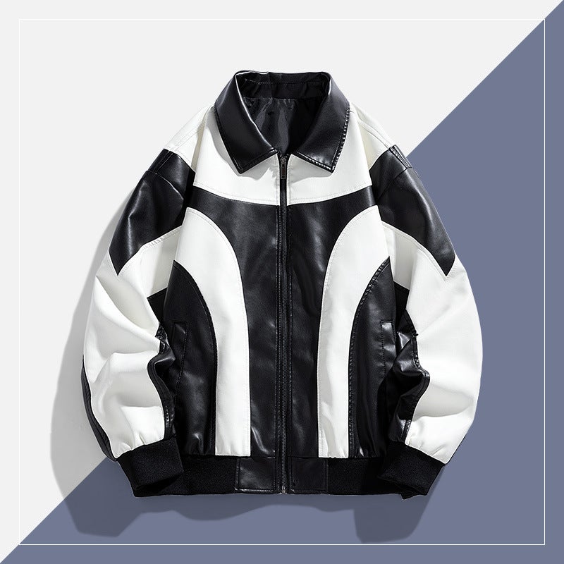 Men'S Leather Jacket New Men'S Jacket Pu Jacket Biker Clothing Leather Men - Image 4
