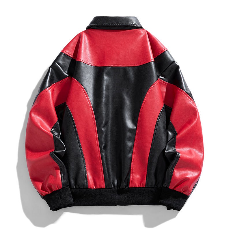 Men'S Leather Jacket New Men'S Jacket Pu Jacket Biker Clothing Leather Men - Image 3