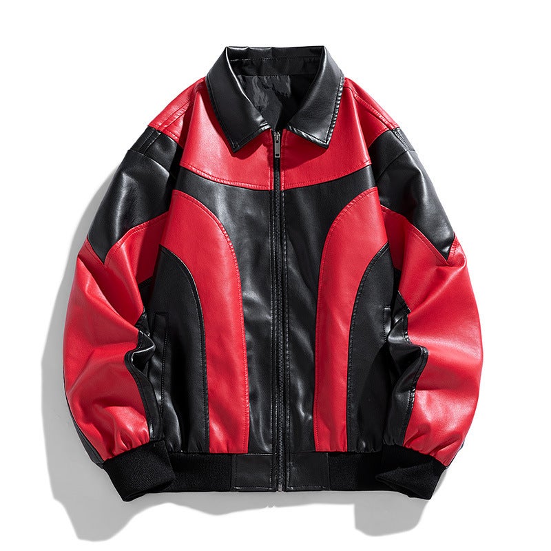 Men'S Leather Jacket New Men'S Jacket Pu Jacket Biker Clothing Leather Men - Image 2