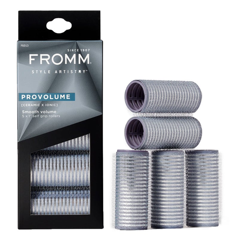 Fromm ProVolume 1" Self-Grip Ceramic Ionic Thermal Hair Rollers, 5 Count, Small Salon Quality Hair Curlers for Shorter Hair, Bangs and Tighter Curls - Image 2
