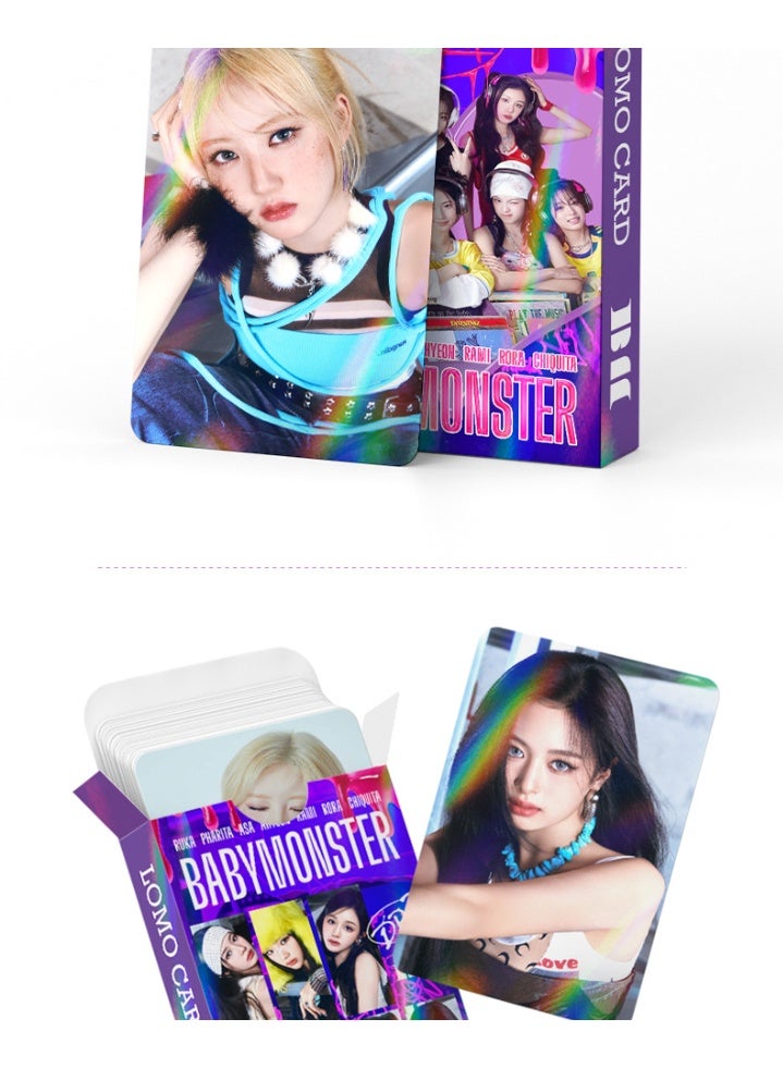 NIBEMINENT 30 Pcs Kpop BABYMONSTER FOREVER Lomo Cards Card For Fans Collection Gifts - Image 3