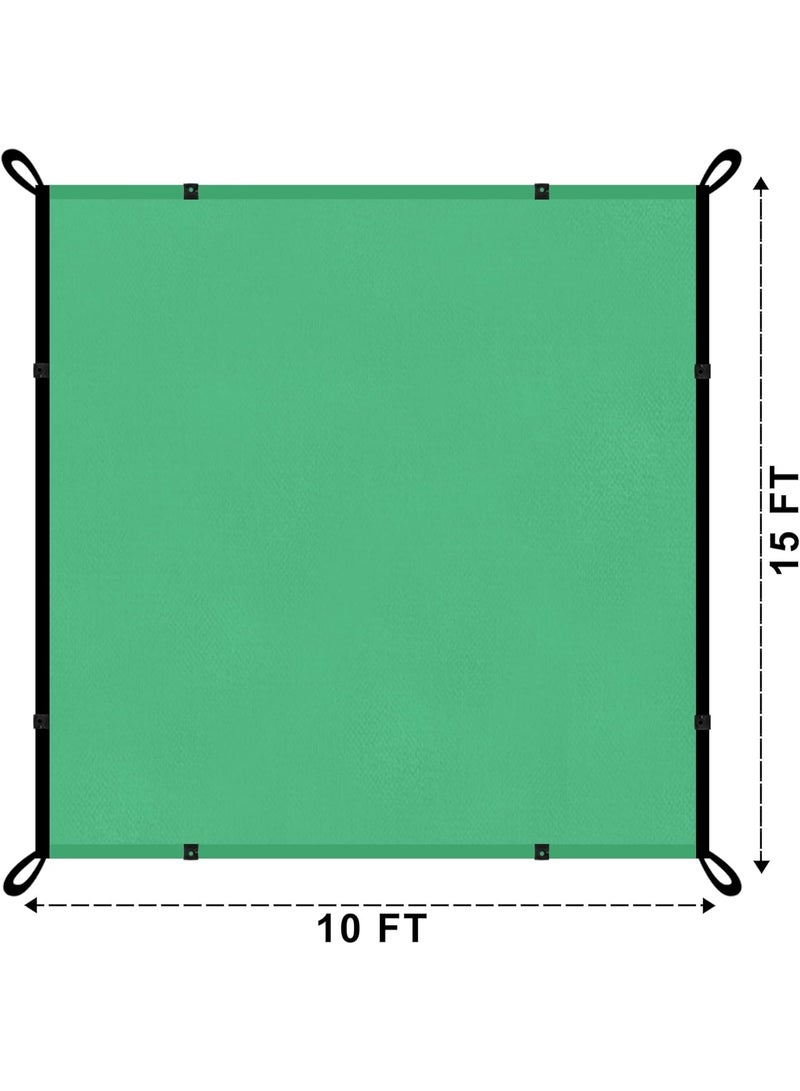 شاليمار شبكة الظل متعددة الأغراض من شاليمار/شبكة زراعية/شبكة خضراء – تغطية ظل 75٪ – اللون الأخضر – الحجم: 10 × 15 قدم – مقاومة للأشعة فوق البنفسجية، متينة، مقاومة للعوامل الجوية للحدائق والبيوت الزجاجية والاستخدام الخارجي - Image 4
