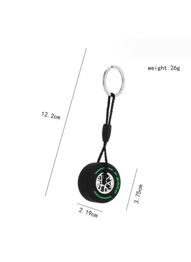 Generic - New Style Detachable Hub Tire Keychain Luxury Unisex Car Keychain Ring Mini F1 Racing Wheel Tire Keychain Luggage Key Charm-Color:A3 - Image 1