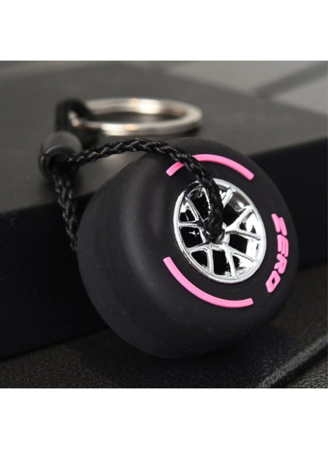 Generic - New Style Detachable Hub Tire Keychain Luxury Unisex Car Keychain Ring Mini F1 Racing Wheel Tire Keychain Luggage Key Charm-Color:A3 - Image 1