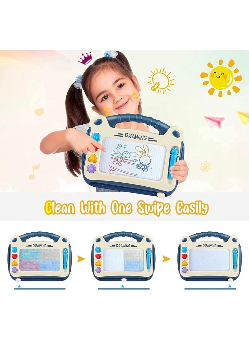 MAGIC VAULT Magnetic Drawing Board for Kids – Erasable Doodle Pad with 4 Color Zones & Stamps, Educational Sketch Board Learning Toy for Toddlers Ages 1–3 - Image 5