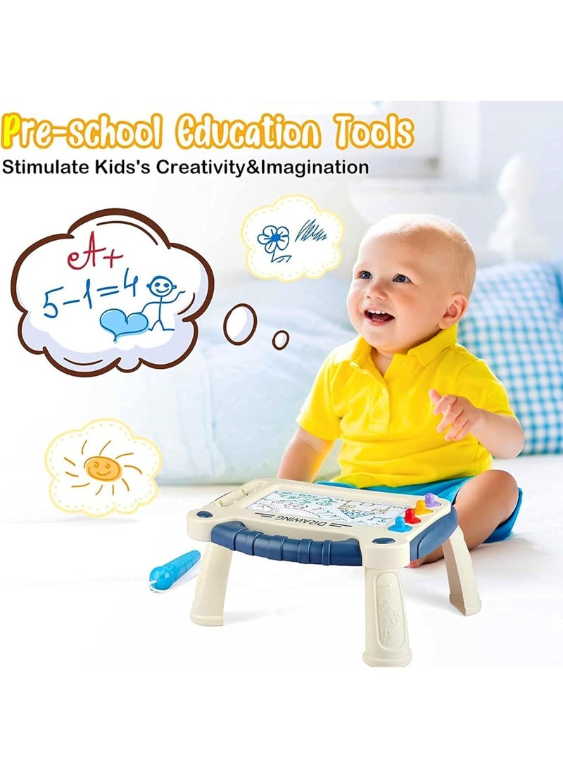 MAGIC VAULT Magnetic Drawing Board for Kids – Erasable Doodle Pad with 4 Color Zones & Stamps, Educational Sketch Board Learning Toy for Toddlers Ages 1–3 - Image 3